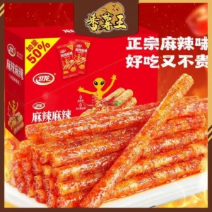 ขนมกลูเตนรสเผ็ด Weilong 16+8 กรัม บรรจุ 20 ชิ้น (กล่อง) - เผ็ดมากและชาลิ้นสุดๆ