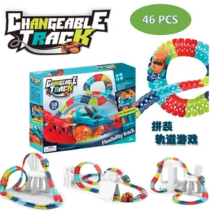 Changeable Track Car Toy - Electric Flexible Roller Coaster for Boys Mainan Kereta Budak Lelaki Perempuan